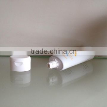 aluminum laminated cosmetic packaging tube with flat flip top cap