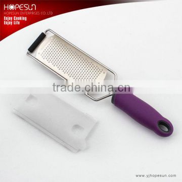 High grade stainless steel microplane nutmeg grater with purple handle