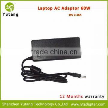 New Laptop Power Adapter 19V 3.16A for 5.5*3.0mm Notebook