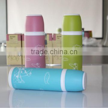 double wall stainless steel plastic thermos vacuum mug