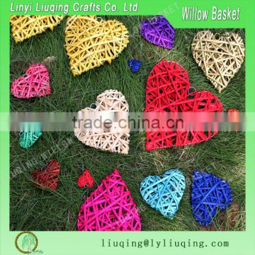 Colored willow Heart Decoration