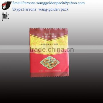 Plastic tea bags with colorful printing