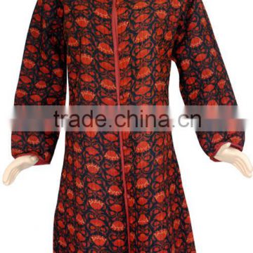 Preety Look Reversible Winter Women's Kantha Long Jackets for Christmas