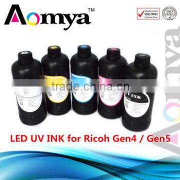 LED curing UV ink for Ricoh G4/G5 head printer on both hard and soft materials
