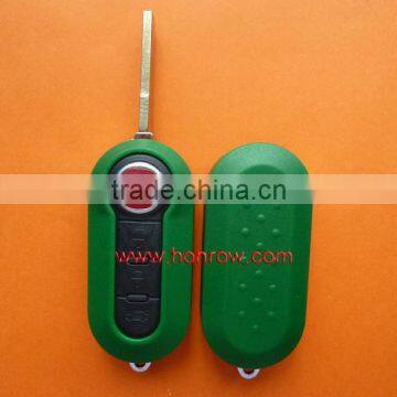 Green Color Flip remote Uncut Blade Remote Car Key Case Shell Cover for Fiat 500 Brava Panda Punto Colorful