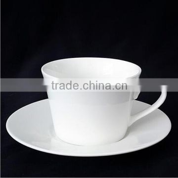 Cheap bulk wholesale white custom printed ceramic tea cups and saucers
