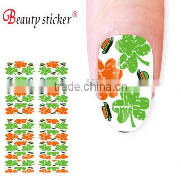 Wholesale Women Girls Fashion Four Leaf Clover good luck nail art wraps