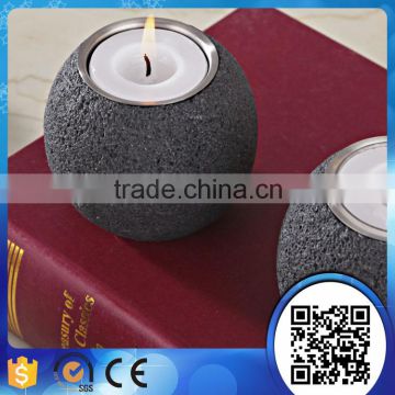 Wholesale Stone Ball Candle Holder Small Candlesticks For Night Party Decoration