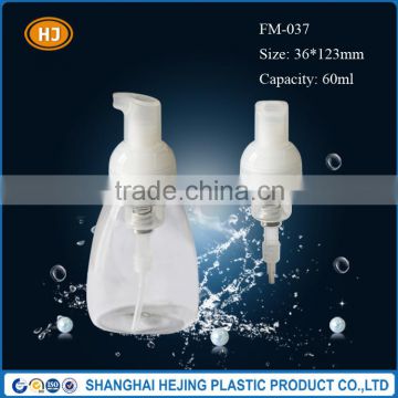 60ml unique shaped plastic foam pump bottle