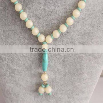 Hot design white color acrylic beads necklace, women necklace jewerly wholesale