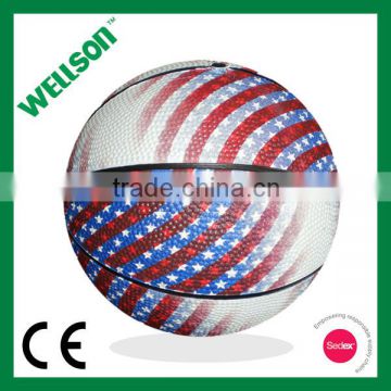 Official size 7 colorful rubber basketball