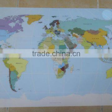 Customized PVC placemat, world map placemat, pp table mat