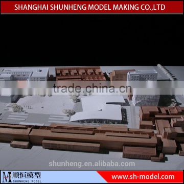 Wooden Building Scale model for business centre building model making from China supplier