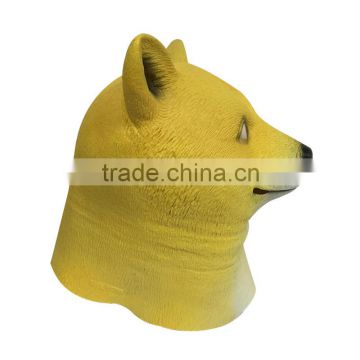 Hot selling Eco-Friendly Natural Latex Dog Mask Full Head Animal Mask