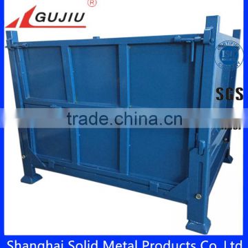 Heavy duty foldable steel crate for storage usage