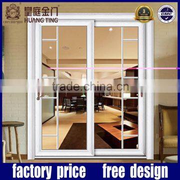 single tempered glass aluminum framed large interior glass sliding door