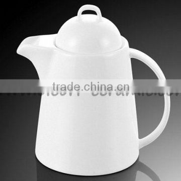 handmade customized design plain white color ceramic coffee and tea pots