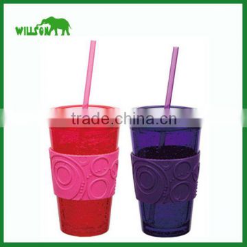 Double wall Tumbler with Straw and Lid
