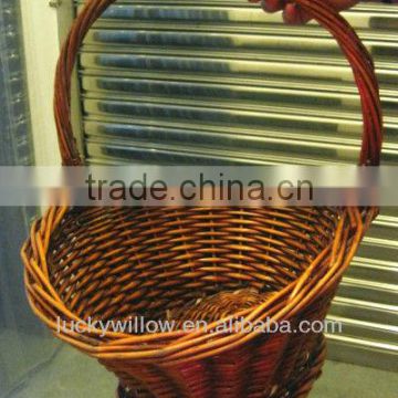 Antique wicker gift basket with handle & Christmas willow gift basket ( factory supplier)