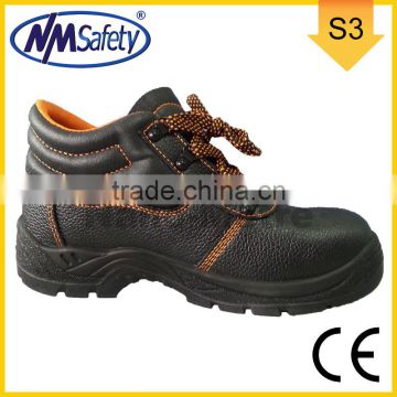 NMSAFETY Cow split leather safety shoes steel toe shoes CE safety shoes