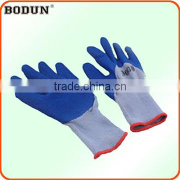 A1008 21 Stitches cotton glove with wrinkle nitrile