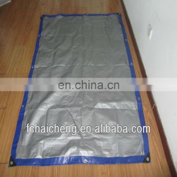 Custom made blue/silver pe tarpaulin used for boat cover