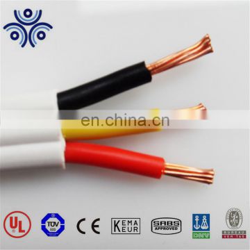 Low voltage 1.5mm 2.5mm 4mm 300/500V copper core flat flexible cable