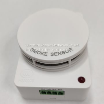 New Arrivel Mini Smoke Detector S832 With Relay Output 4 Wire Smoke Alarm Can Adsorption Metal Cabinet