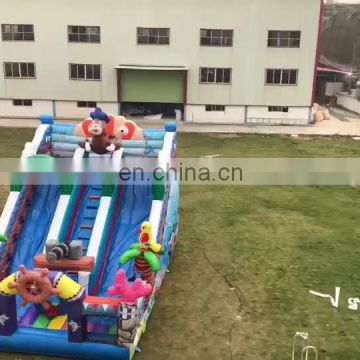 Giant inflatable slide with full printing cartoon,cheap inflatable slide for kids