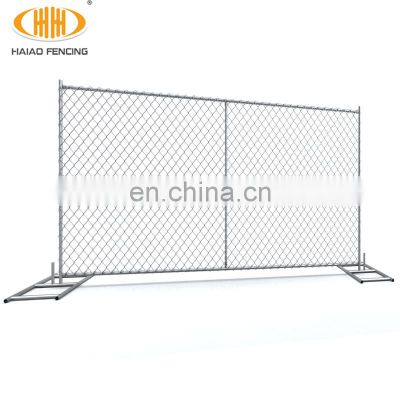 6'x12' hot dipped galvanized construction chain link temporary fence panel