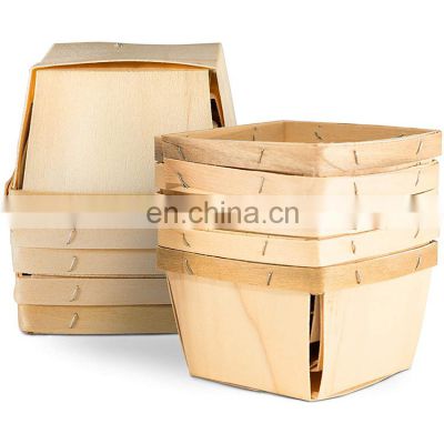 Hot sale custom unfinished cheap disposable wooden box for fruit