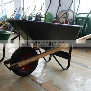 cheap plastic bin garden wheelbarrow wooden handle