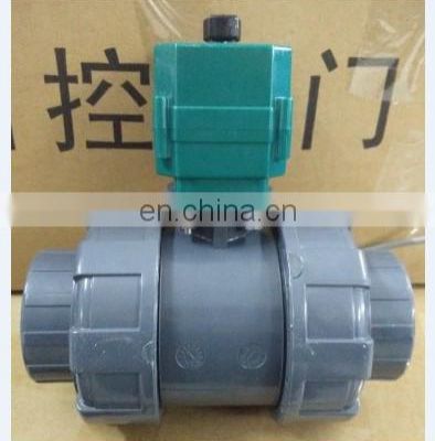 12v motor ball valve UPVC dn15 dn20 dn25 dn40 CTF-001 10nm 12v motorized plastic motor ball valve