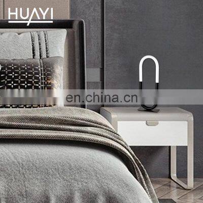 HUAYI Cheap Price 6w Black Gold Nordic Home Hotel Bedroom Bedside Modern LED Table Lamp