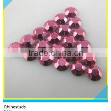 Hotfix Rhinestuds Aluminum Material Rose Dome Shape Octagonal Studs