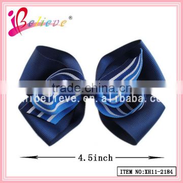 Hot sale in Europe boutique hair bows,hair accessories cheap ribbon bow with clip