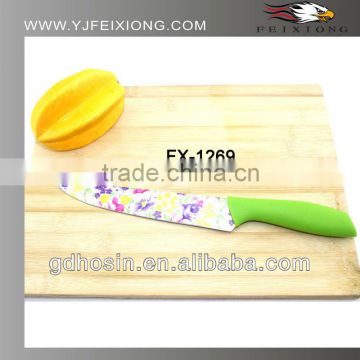 color painting kitchen chef knife with PP handle