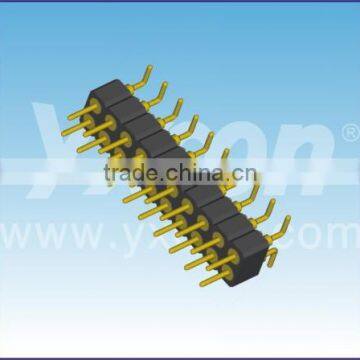 Dongguan supplier 2.0mm pitch dual row vertical SMT Round pin header connector