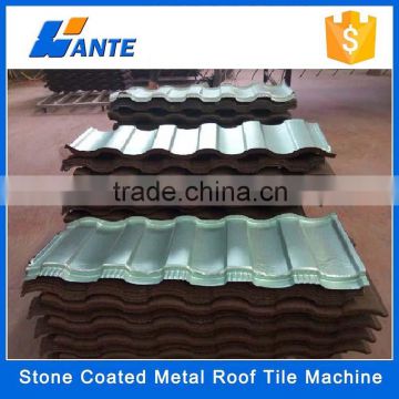 Hot sale 1340mmx420mm aluminum zinc plate colorful stone coated metal roofing
