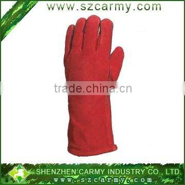 Five Fingers Cow Leather Welding Use Heat Resistance Protection Safety Gloves