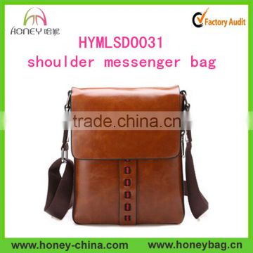 Hot Selling High Quality Vintage Pu Leather Messenger Bags Crossbody Men Casual Shoulder Bag