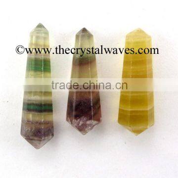 Fluorite Double Terminated Pencil vogel wands Khambhat Gujarat India