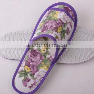 wholesale cotton printed slipper flower slipper
