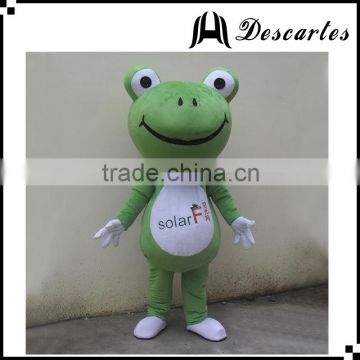 Lifelike funny adult frog moving costume, plush frog walking costume for festivals