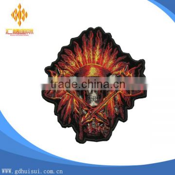 Hot sale customized evil eye fire skull patch without MOQ