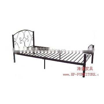 Black Single Metal Bed