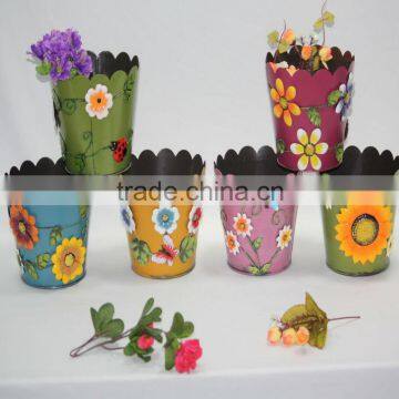 2014 new metal flower pot for gardening