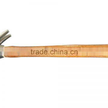 Claw hammer, British type With wood handle, Forged Carbon Steel Head, Heat treatment HRC 47-55