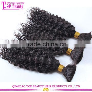 10A grade deep curly bulk hair crochet braid hair unprocessed 100% brazilian human hair bulk
