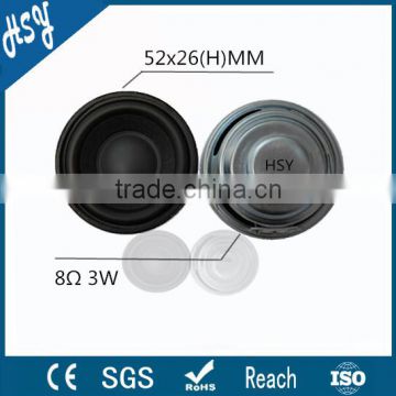 Rohs compliant 52mm 4ohm 3w audio speaker for bluetooth